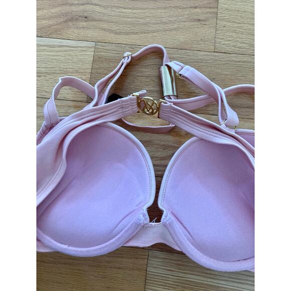 Victoria's Secret Bombshell Miraculous Push Up Cross Back Bikini Top 36B Pink - Picture 7 of 10